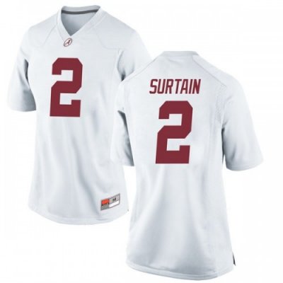 Women's Alabama Crimson Tide #2 Patrick Surtain II White Replica NCAA College Football Jersey 2403MVML5